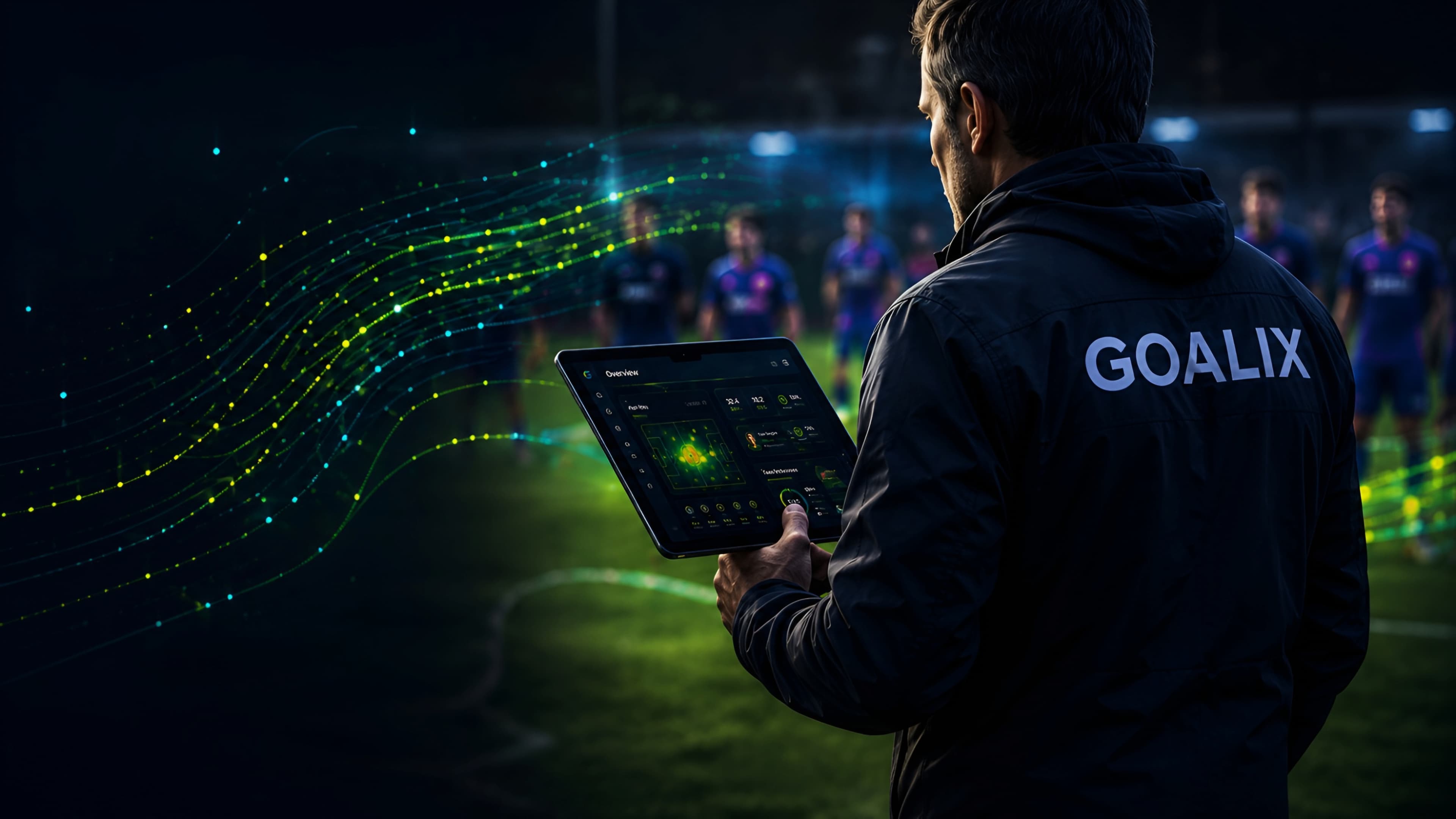 Coach using Goalix tablet analytics